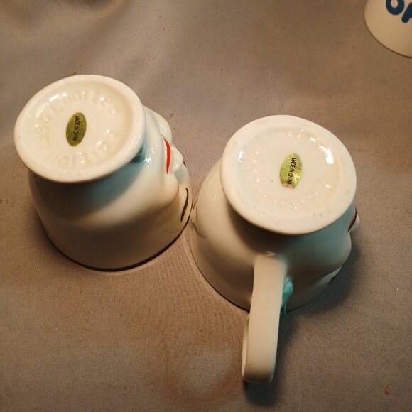 Vintage Baileys Irish Cream Winking Face Yum Coffee Cup Mug Set of 2 His & Hers - Picture 5 of 11